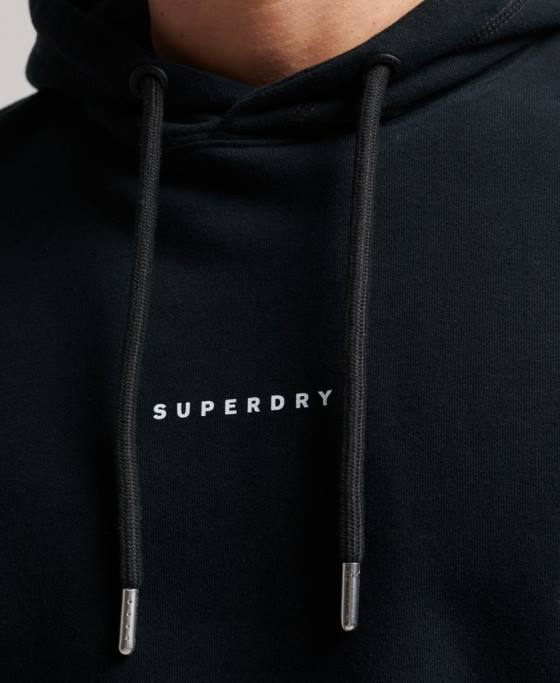Superdry hanorac cu logo code surplus îmbrăcăminte negru bărbați JX0Z837