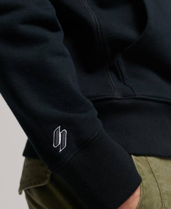 Superdry hanorac cu logo code surplus îmbrăcăminte negru bărbați JX0Z837