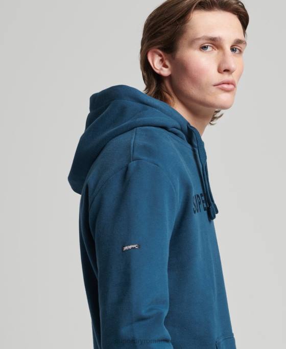 Superdry hanorac cu logo corporativ de epocă îmbrăcăminte albastru bărbați JX0Z857
