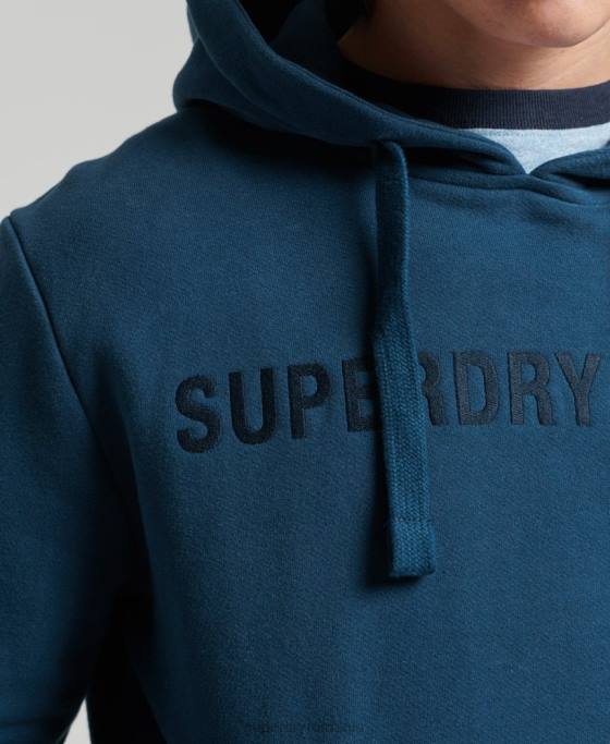 Superdry hanorac cu logo corporativ de epocă îmbrăcăminte albastru bărbați JX0Z857