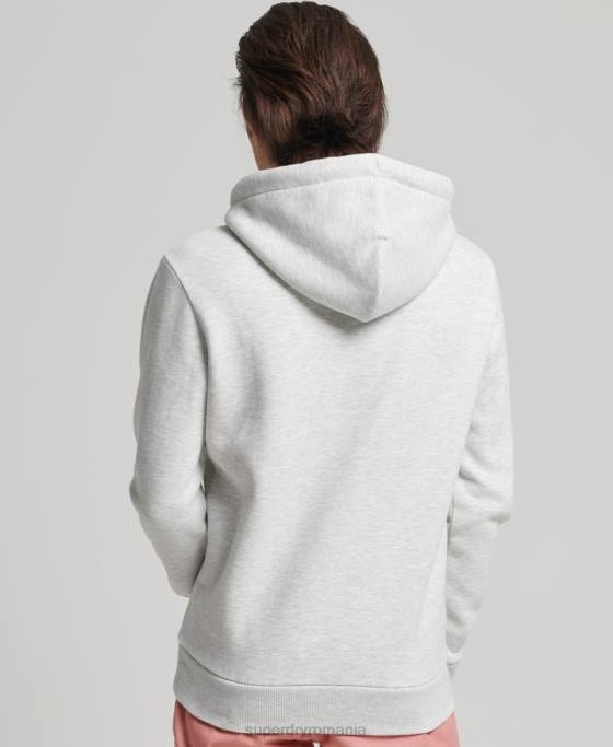 Superdry hanorac cu logo corporativ de epocă îmbrăcăminte gri deschis bărbați JX0Z5184