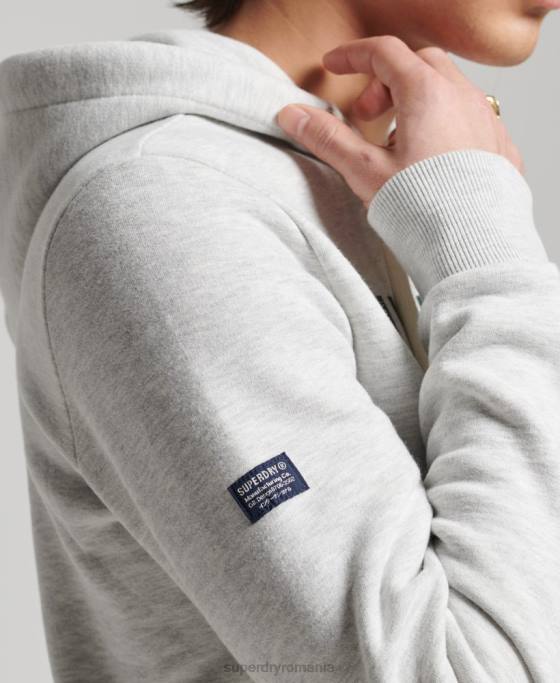 Superdry hanorac cu logo corporativ de epocă îmbrăcăminte gri deschis bărbați JX0Z5184