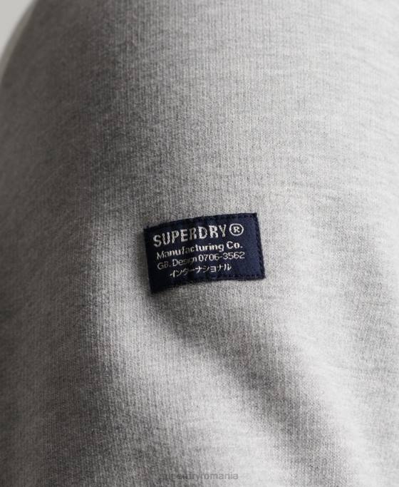 Superdry hanorac cu logo corporativ marl crew îmbrăcăminte gri bărbați JX0Z5179
