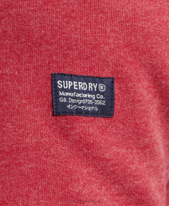 Superdry hanorac cu logo corporativ marl crew îmbrăcăminte roșu bărbați JX0Z5188