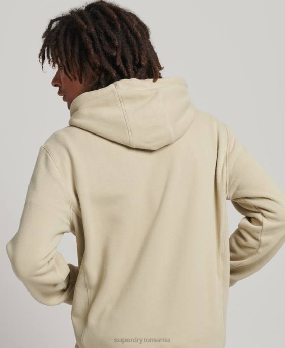 Superdry hanorac cu logo cu aplicații stivuite îmbrăcăminte bej bărbați JX0Z5160