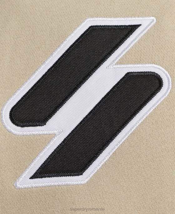 Superdry hanorac cu logo cu aplicații stivuite îmbrăcăminte bej bărbați JX0Z5160