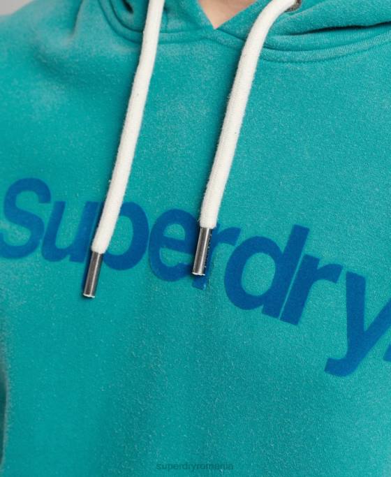 Superdry hanorac cu logo din anii 80 îmbrăcăminte albastru femei JX0Z6073