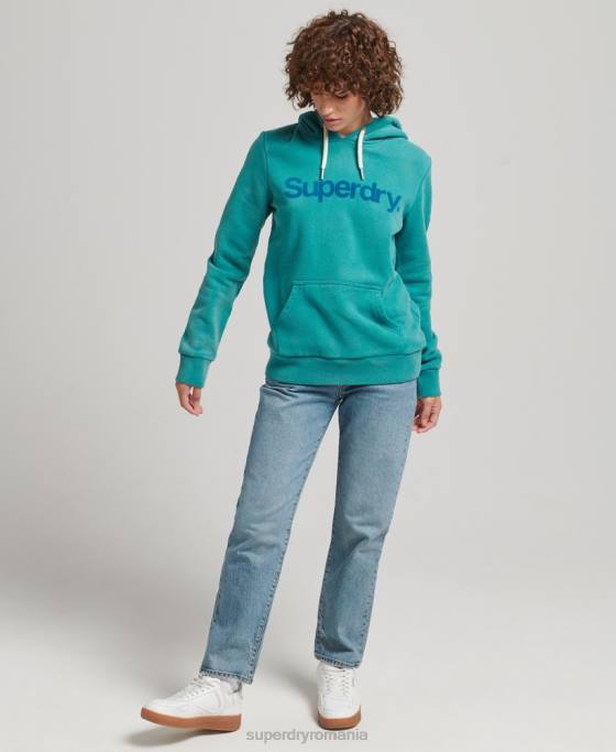 Superdry hanorac cu logo din anii 80 îmbrăcăminte albastru femei JX0Z6073