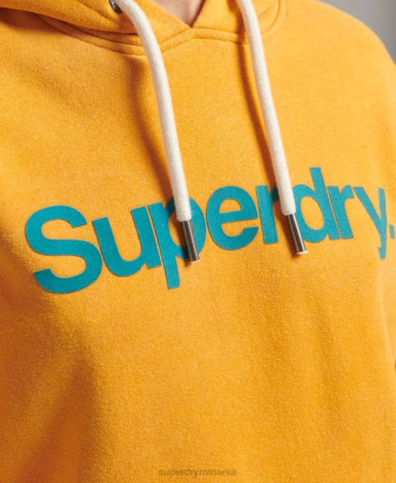 Superdry hanorac cu logo din anii 80 îmbrăcăminte aur femei JX0Z5939