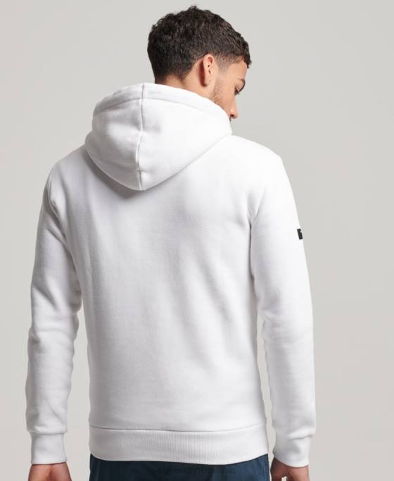 Superdry hanorac cu logo din bumbac organic îmbrăcăminte alb bărbați JX0Z5075