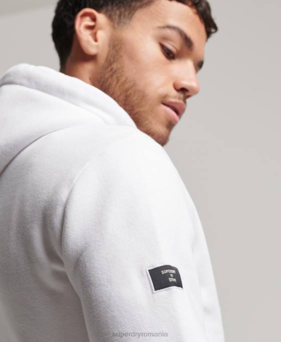 Superdry hanorac cu logo din bumbac organic îmbrăcăminte alb bărbați JX0Z5075