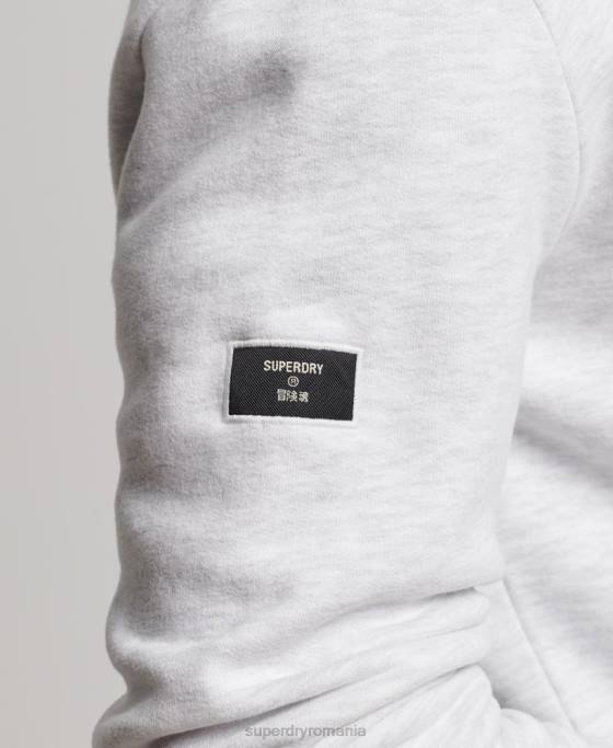Superdry hanorac cu logo din bumbac organic îmbrăcăminte gri deschis bărbați JX0Z748