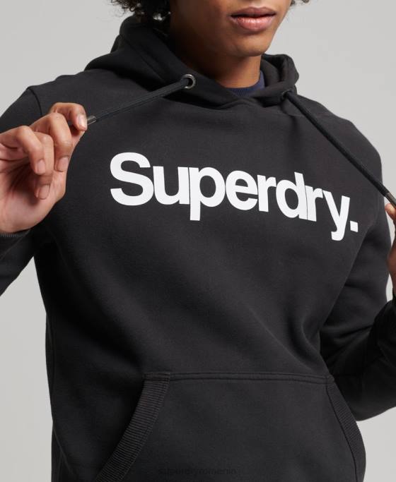 Superdry hanorac cu logo din bumbac organic îmbrăcăminte negru bărbați JX0Z5026