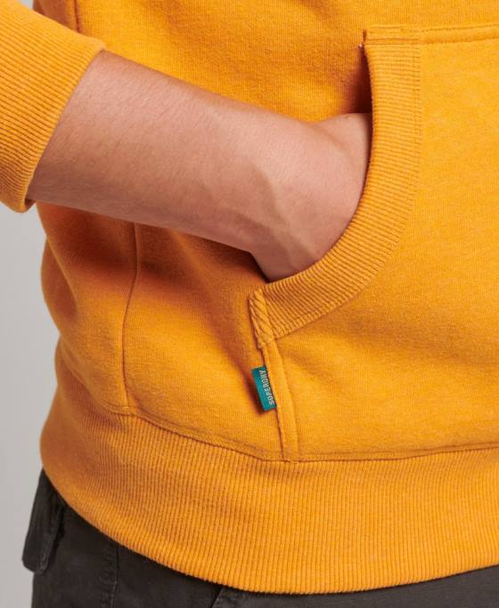 Superdry hanorac cu logo esențial din bumbac organic îmbrăcăminte galben bărbați JX0Z517