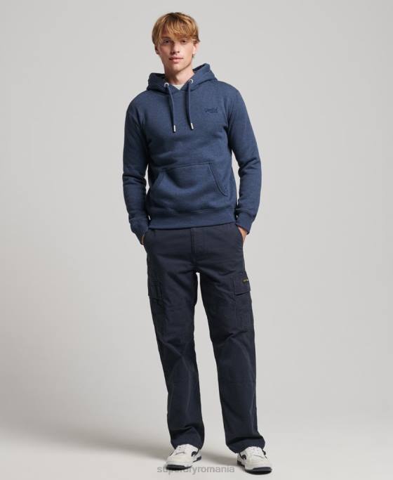 Superdry hanorac cu logo esențial din bumbac organic îmbrăcăminte marina bărbați JX0Z521