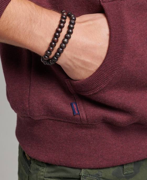 Superdry hanorac cu logo esențial din bumbac organic îmbrăcăminte roșu bărbați JX0Z522