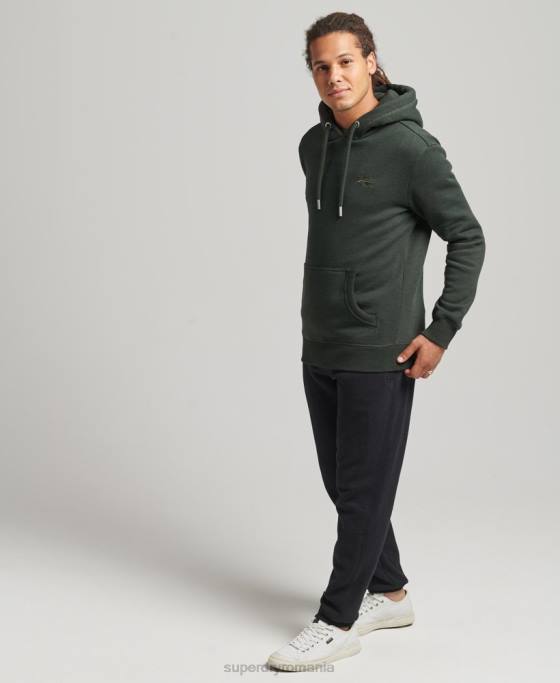 Superdry hanorac cu logo esențial din bumbac organic îmbrăcăminte verde bărbați JX0Z5081