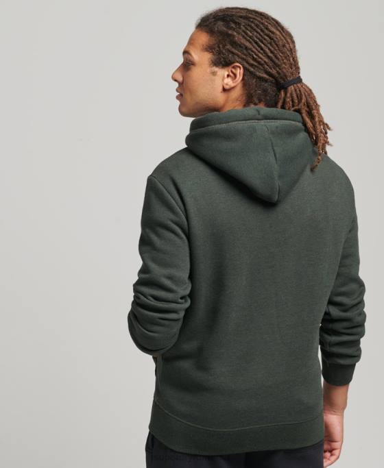 Superdry hanorac cu logo esențial din bumbac organic îmbrăcăminte verde bărbați JX0Z5081