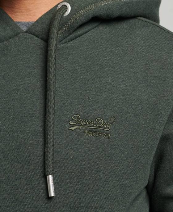 Superdry hanorac cu logo esențial din bumbac organic îmbrăcăminte verde bărbați JX0Z5081