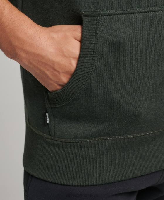 Superdry hanorac cu logo esențial din bumbac organic îmbrăcăminte verde bărbați JX0Z5081