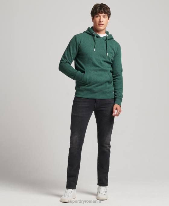 Superdry hanorac cu logo esențial din bumbac organic îmbrăcăminte verde bărbați JX0Z727