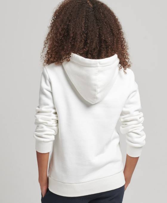 Superdry hanorac cu logo grafic curcubeu îmbrăcăminte alb femei JX0Z6030