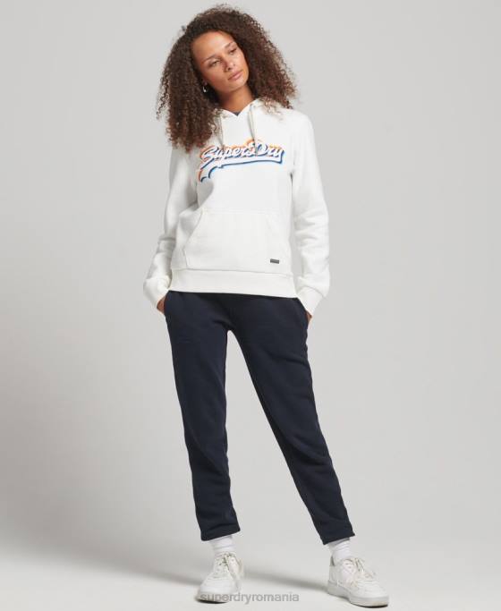 Superdry hanorac cu logo grafic curcubeu îmbrăcăminte alb femei JX0Z6030