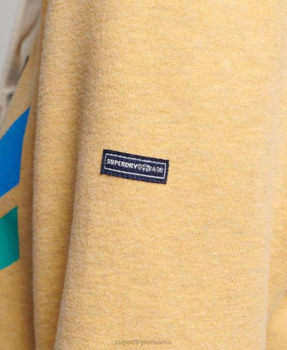 Superdry hanorac cu logo grafic curcubeu îmbrăcăminte galben femei JX0Z3454