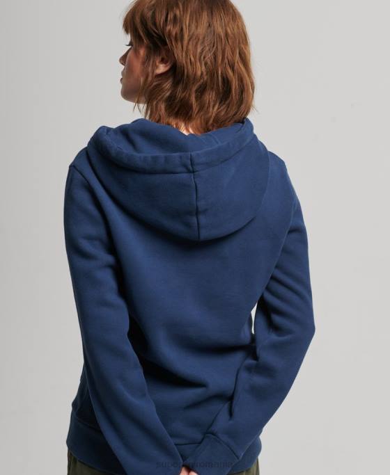 Superdry hanorac cu logo grafic curcubeu îmbrăcăminte marina femei JX0Z6029