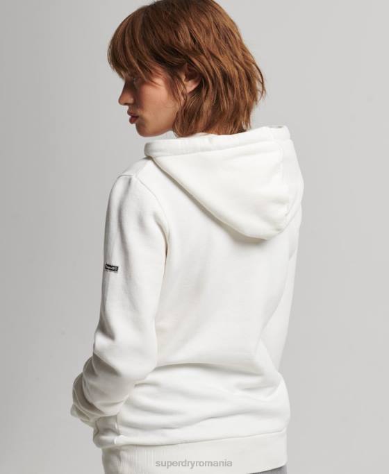 Superdry hanorac cu logo grafic strălucitor îmbrăcăminte cremă femei JX0Z5945
