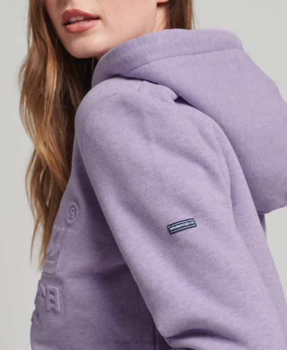 Superdry hanorac cu logo grafic în relief îmbrăcăminte Violet femei JX0Z5777