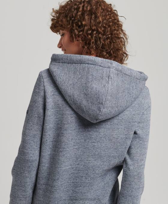 Superdry hanorac cu logo grafic în relief îmbrăcăminte albastru deschis femei JX0Z3396