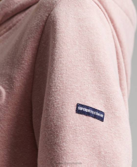 Superdry hanorac cu logo grafic în relief îmbrăcăminte roz femei JX0Z6121
