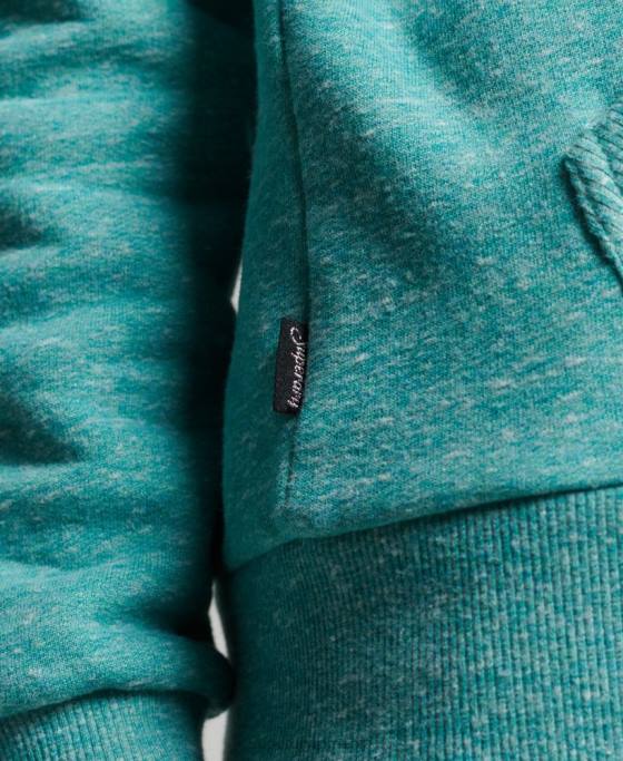 Superdry hanorac cu logo grafic în relief îmbrăcăminte verde femei JX0Z3419