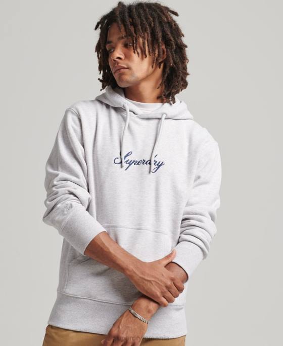 Superdry hanorac cu logo heritage îmbrăcăminte gri bărbați JX0Z619
