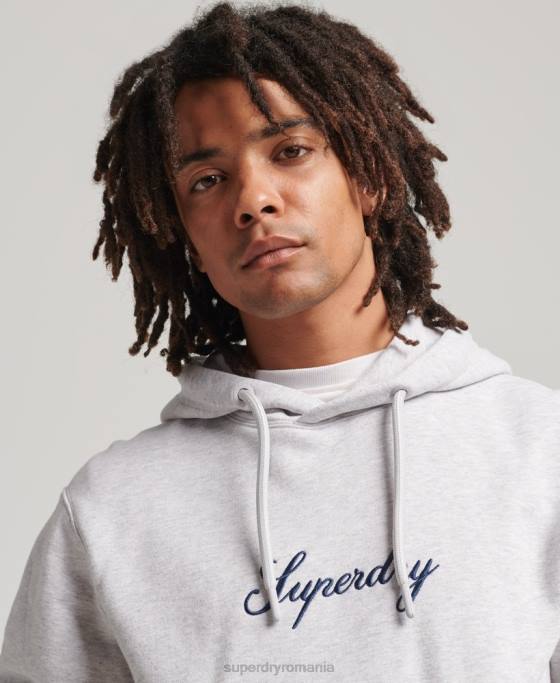 Superdry hanorac cu logo heritage îmbrăcăminte gri bărbați JX0Z619
