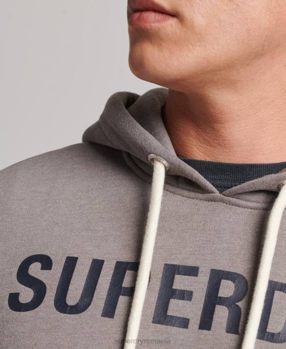 Superdry hanorac cu logo marl corporation îmbrăcăminte gri bărbați JX0Z5004