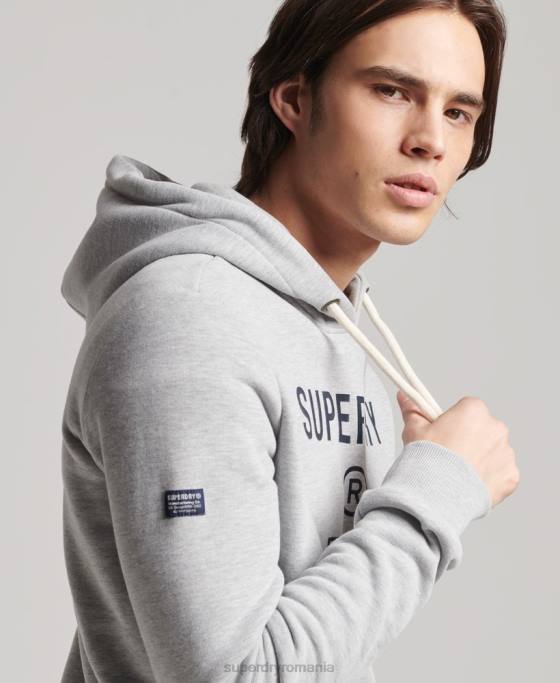 Superdry hanorac cu logo marl corporation îmbrăcăminte gri bărbați JX0Z864