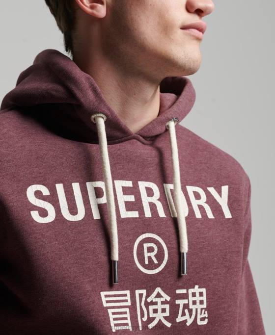 Superdry hanorac cu logo marl corporation îmbrăcăminte roșu bărbați JX0Z5072