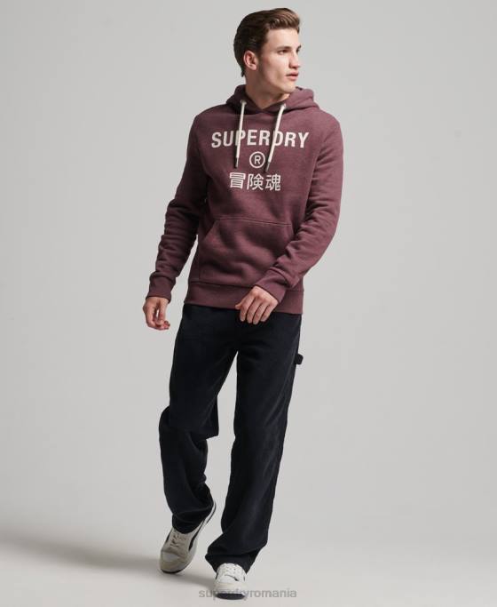 Superdry hanorac cu logo marl corporation îmbrăcăminte roșu bărbați JX0Z5072