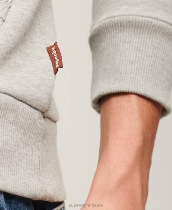 Superdry hanorac cu logo narativ vintage îmbrăcăminte gri bărbați JX0Z855