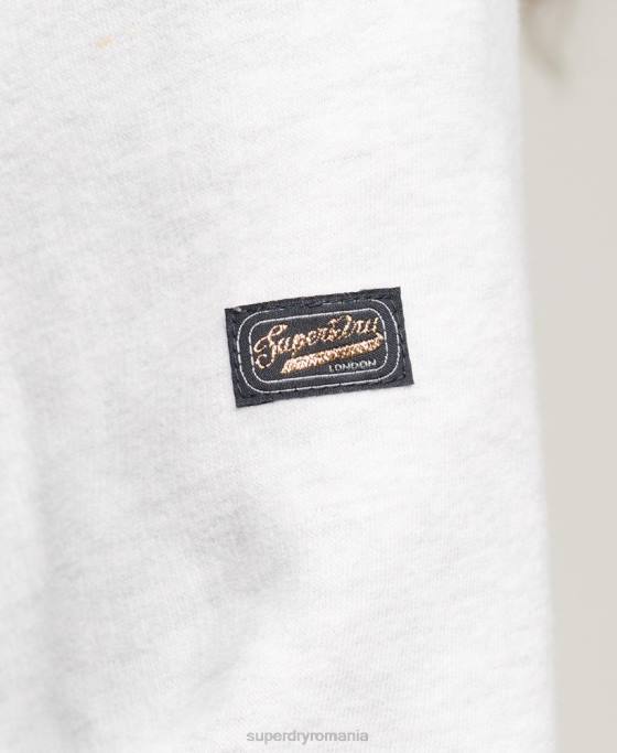 Superdry hanorac cu logo narativ vintage îmbrăcăminte gri deschis femei JX0Z2108