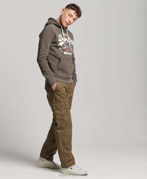 Superdry hanorac cu logo narativ vintage îmbrăcăminte gri inchis bărbați JX0Z535