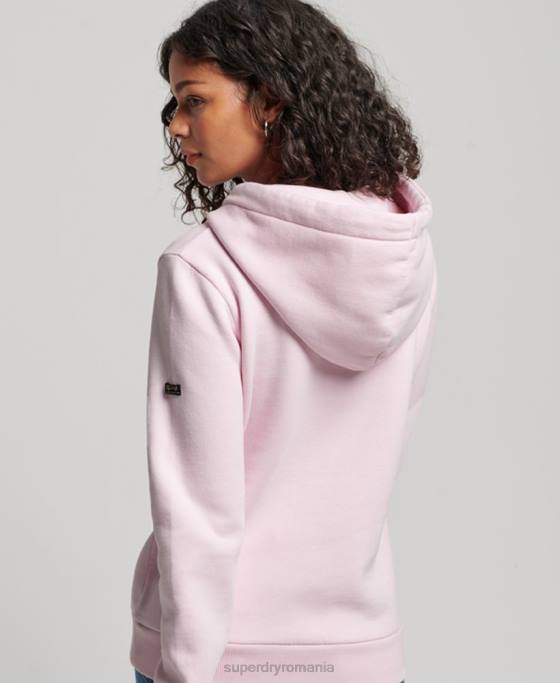 Superdry hanorac cu logo narativ vintage îmbrăcăminte roz femei JX0Z2219