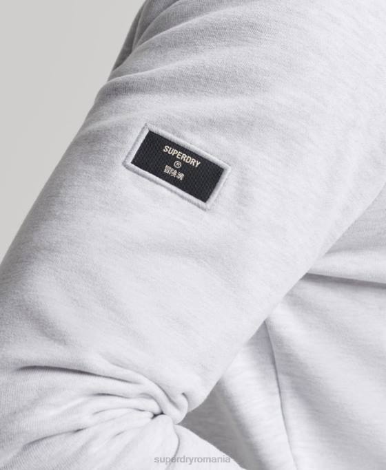 Superdry hanorac cu logo neperiat îmbrăcăminte gri deschis bărbați JX0Z866