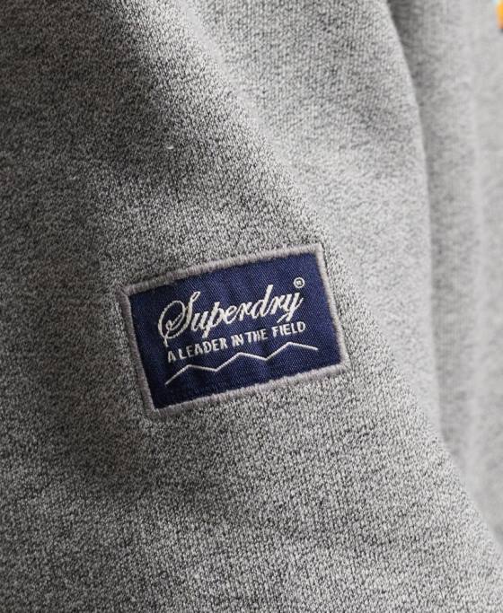 Superdry hanorac cu logo-ul de bază pentru exterior îmbrăcăminte gri deschis bărbați JX0Z5129