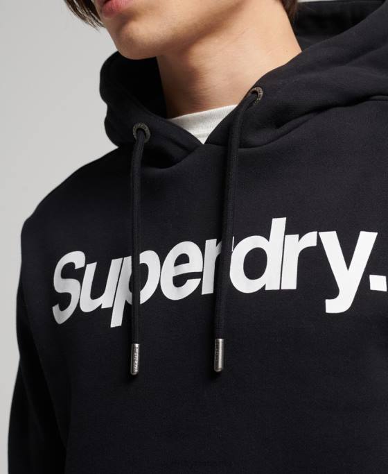 Superdry hanorac cu logo-ul de bază îmbrăcăminte negru bărbați JX0Z5196