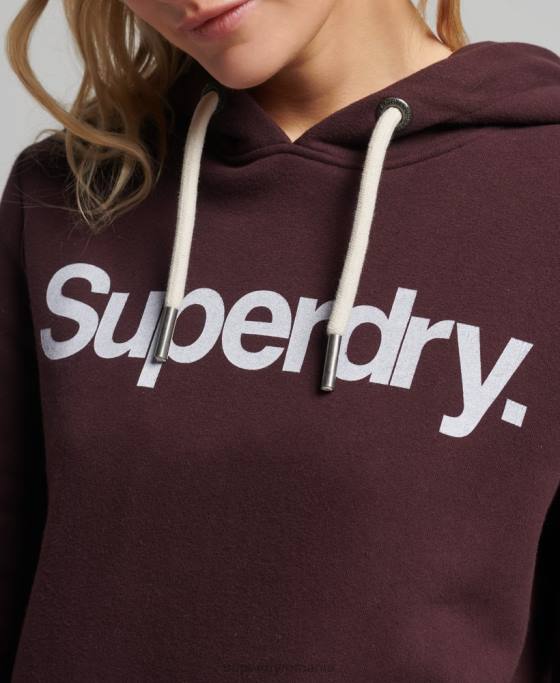 Superdry hanorac cu logo-ul de bază îmbrăcăminte roșu femei JX0Z3474
