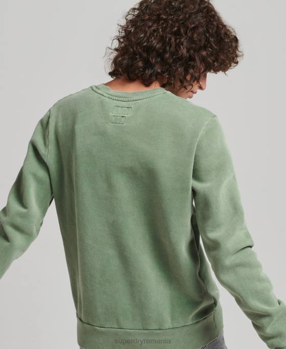 Superdry hanorac cu logo vintage borough crew îmbrăcăminte verde femei JX0Z6112