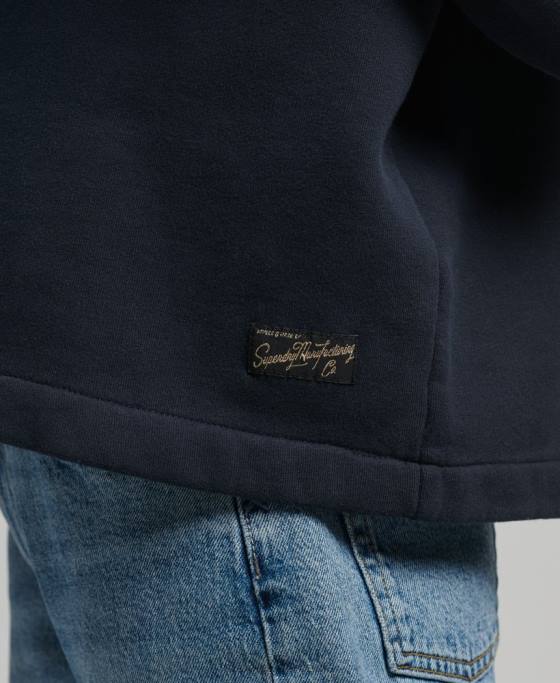 Superdry hanorac cu logo vintage box fit îmbrăcăminte marina femei JX0Z5864